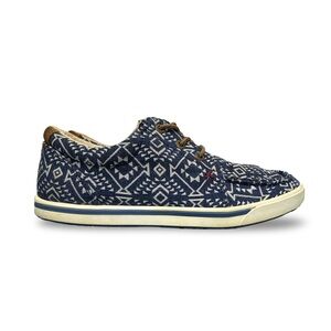 Twisted X HOOEY Aztec Canvas Sneaker Women’s 6 M Blue WHYC006